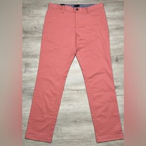 14th & Union Pants Sz 34x32 Pink Salmon Chinos Slim Fit Nordstrom NWT